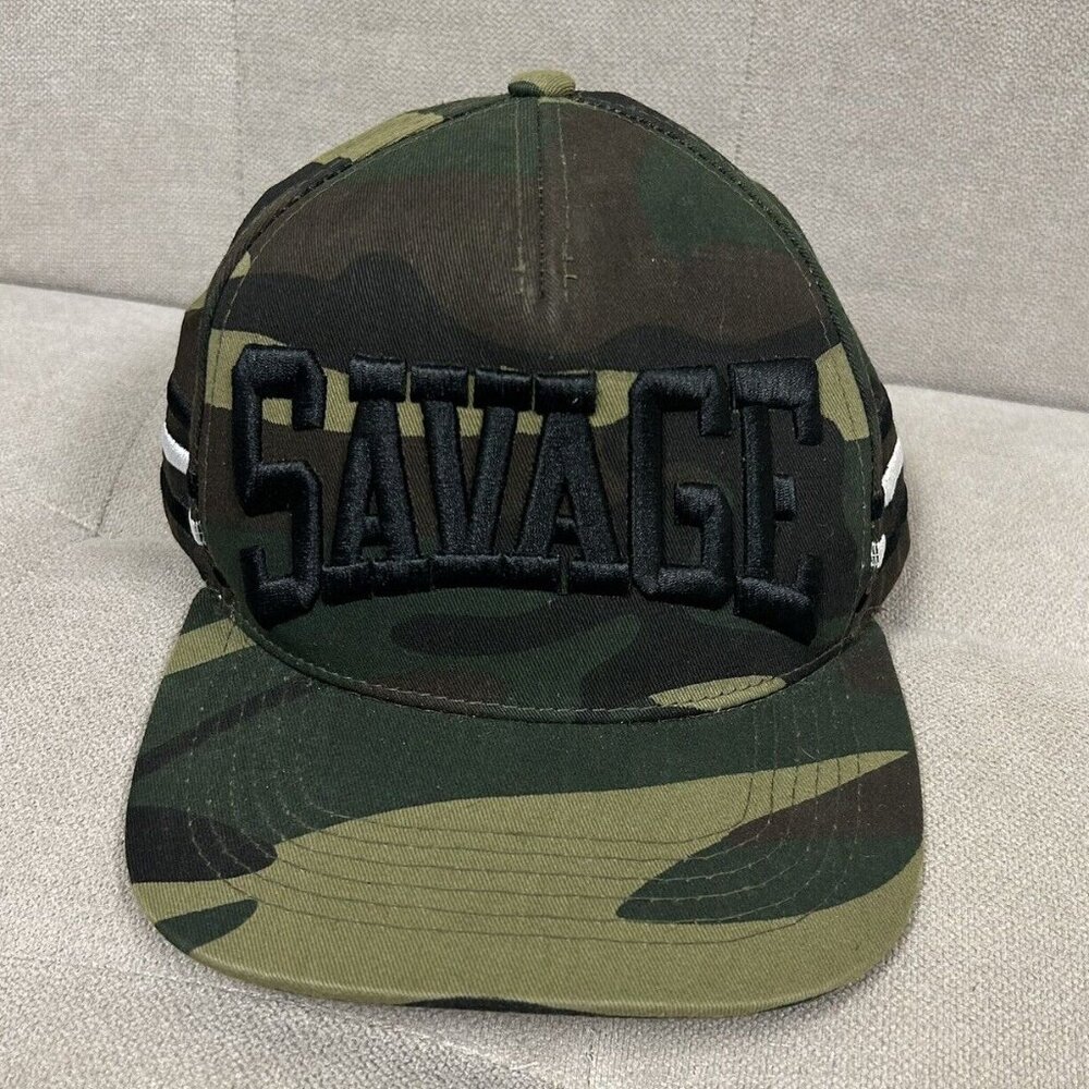 Top Level Camouflage Savage Green Baseball Cap, Hat Adjustable ￼